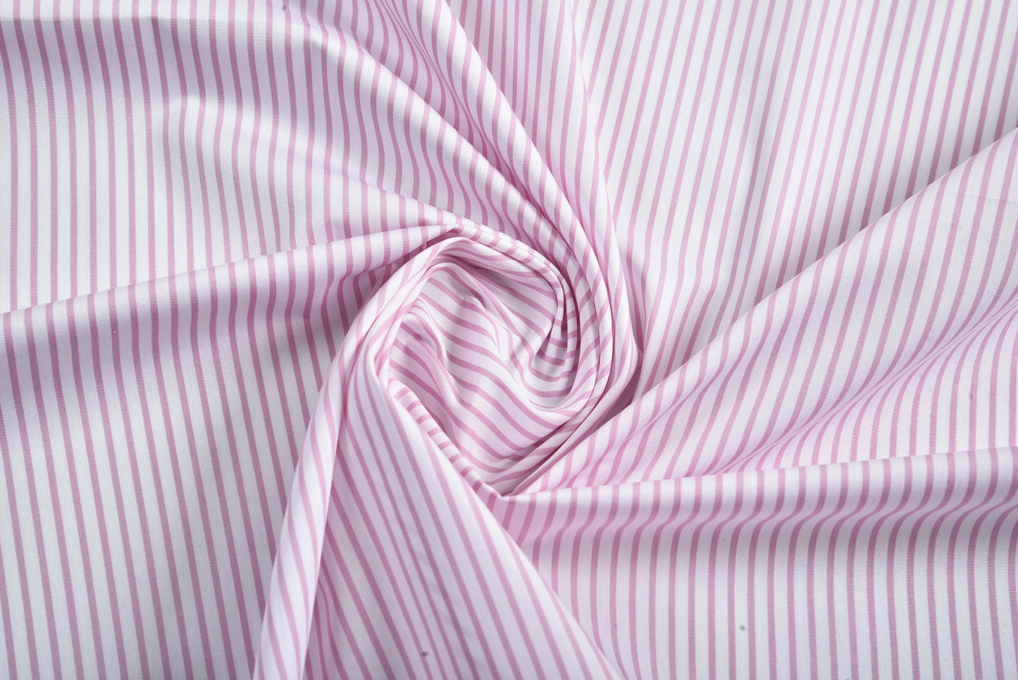 Pink Stripes On White Shirt