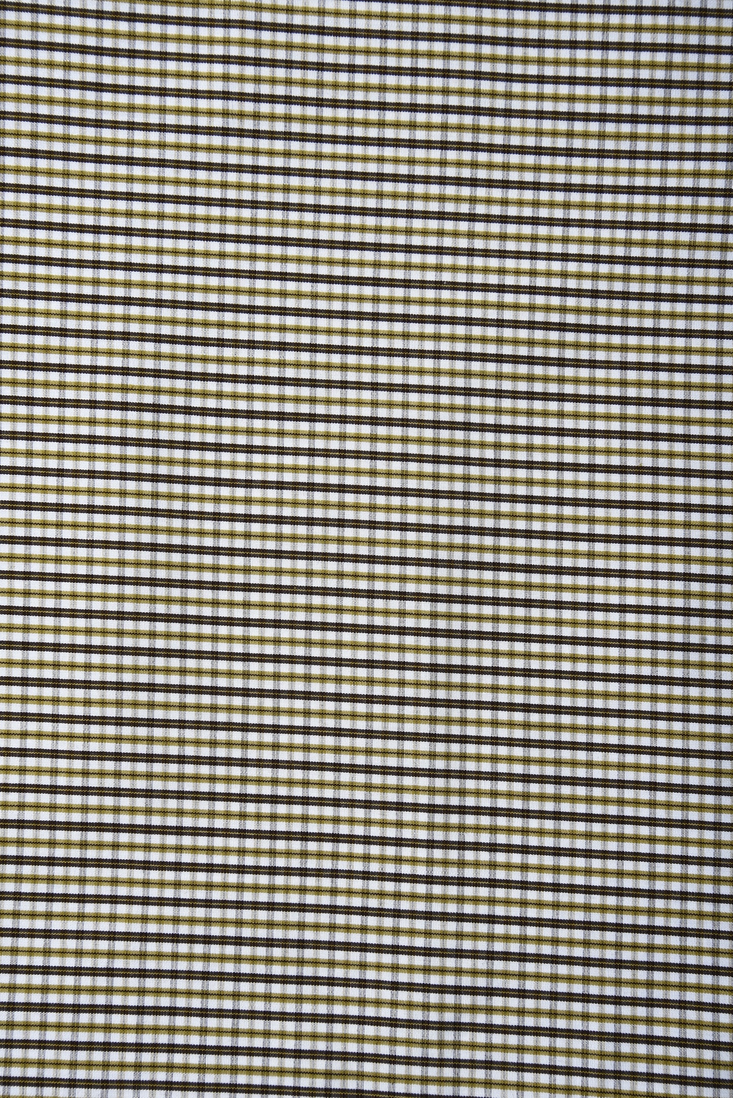 Brown Mustard On White Tattersall