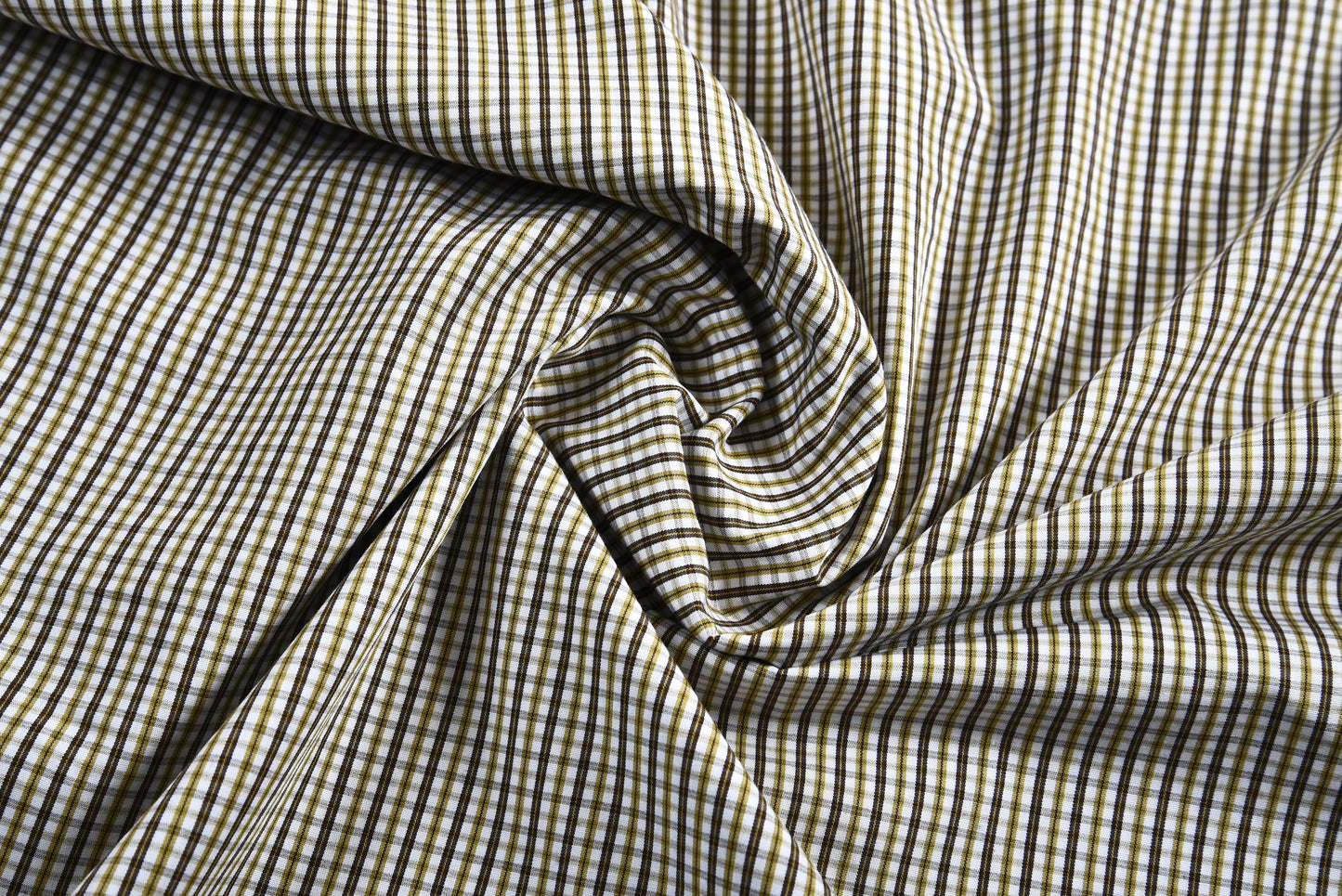 Brown Mustard On White Tattersall