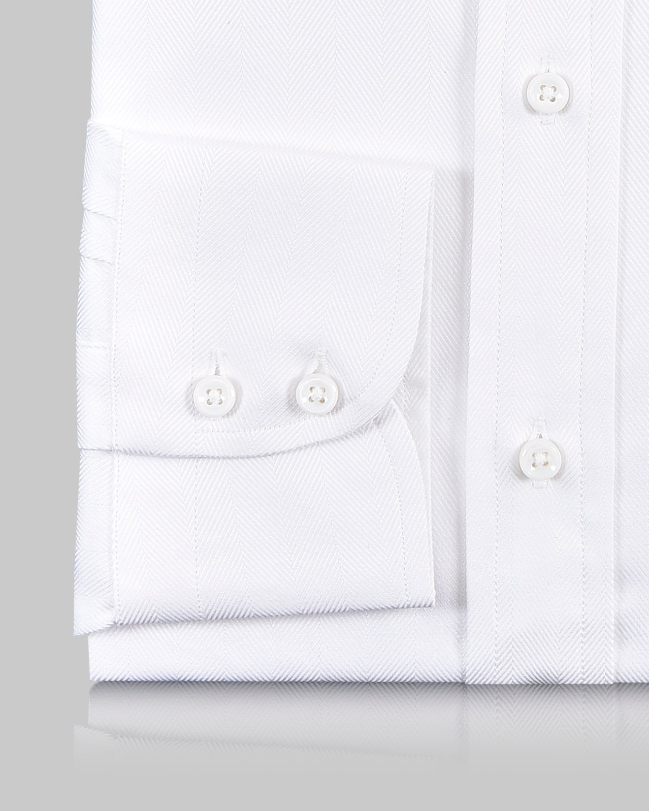 Herringbone White Cotton