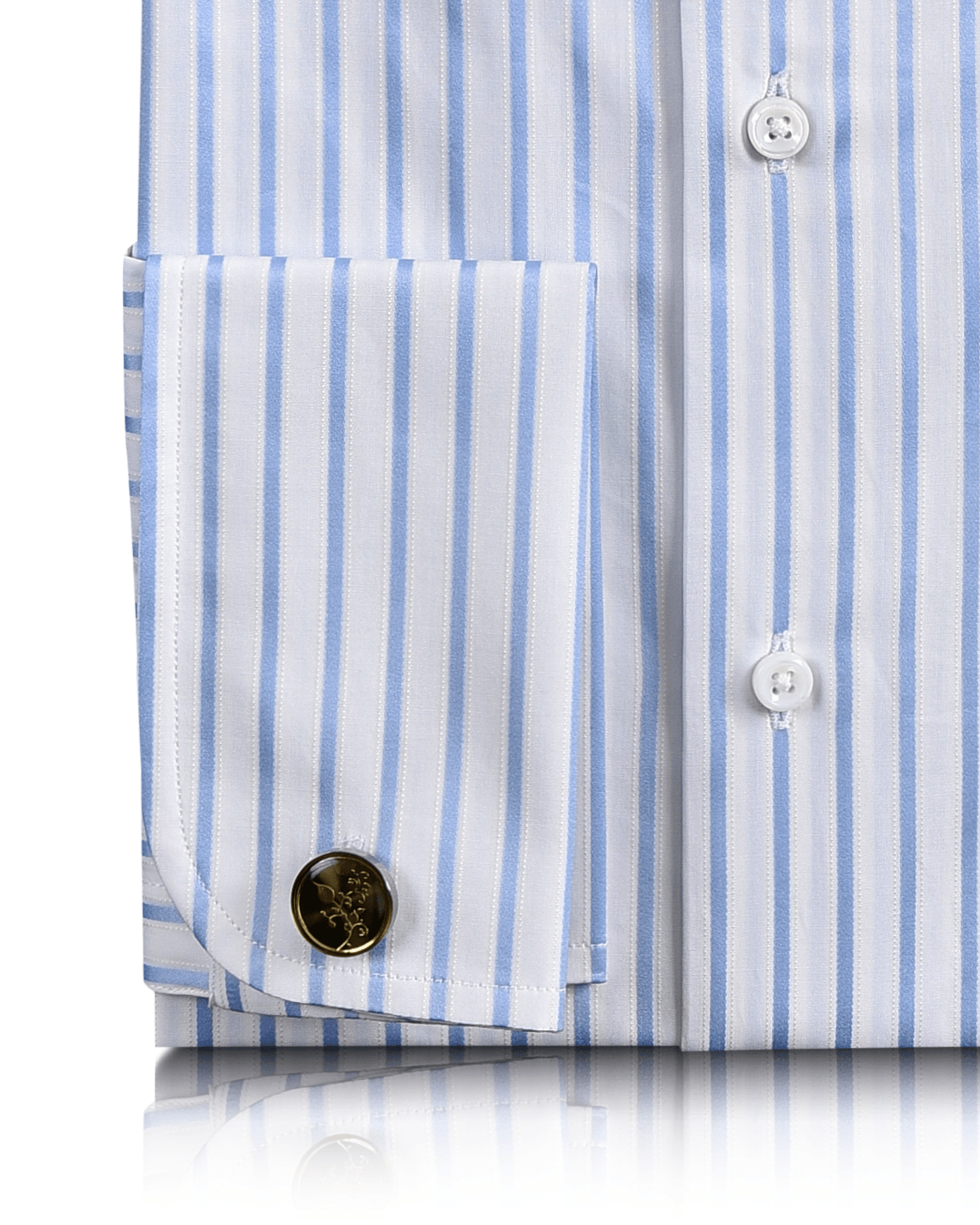 Luxire Gold - White with Blue Stripes Shirt