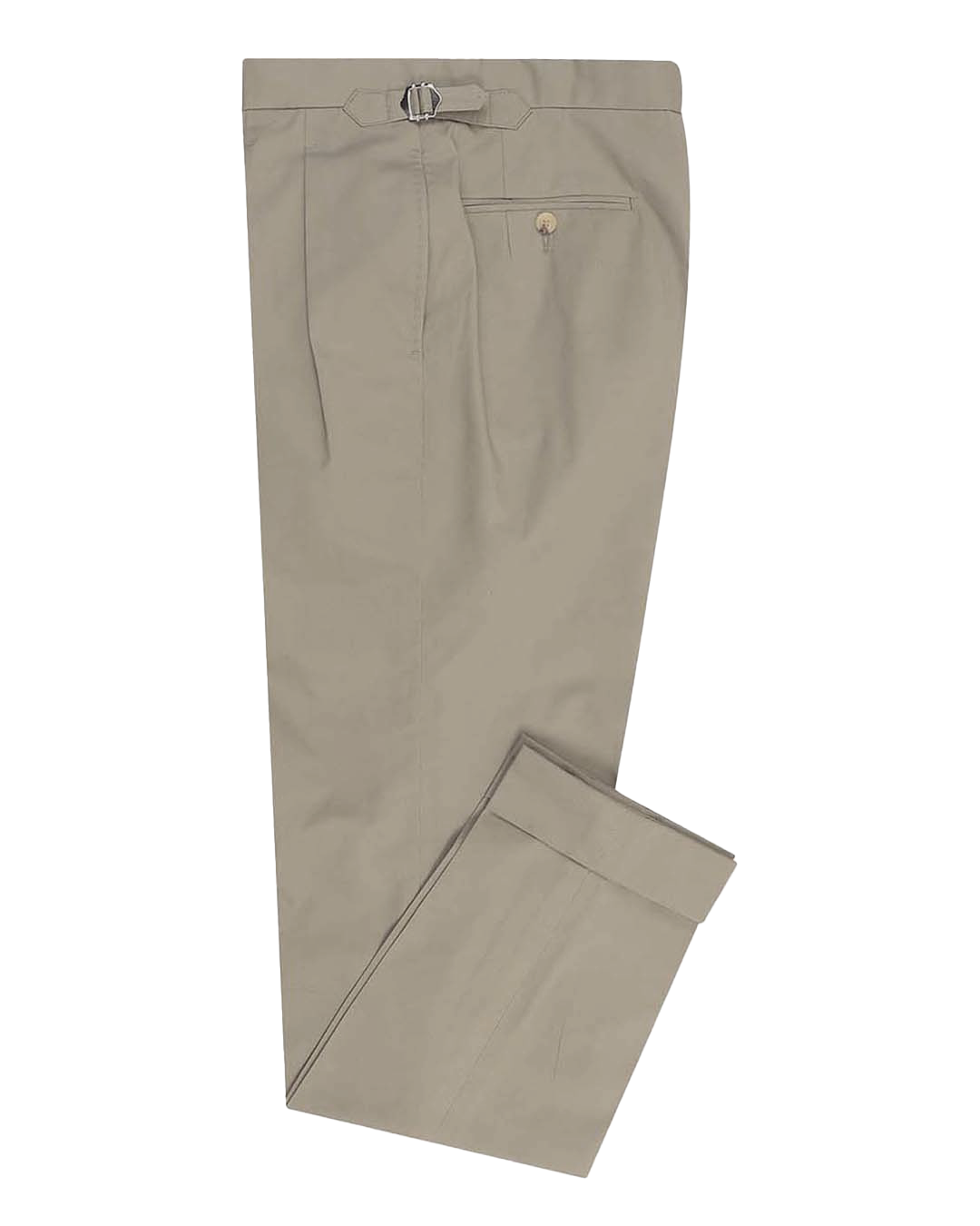 Soft Drab Cotton High Waisted Pant