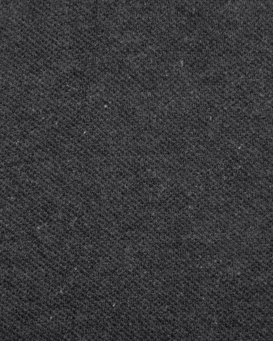 Close up of the custom oxford polo shirt for men by Luxire in lead grey
