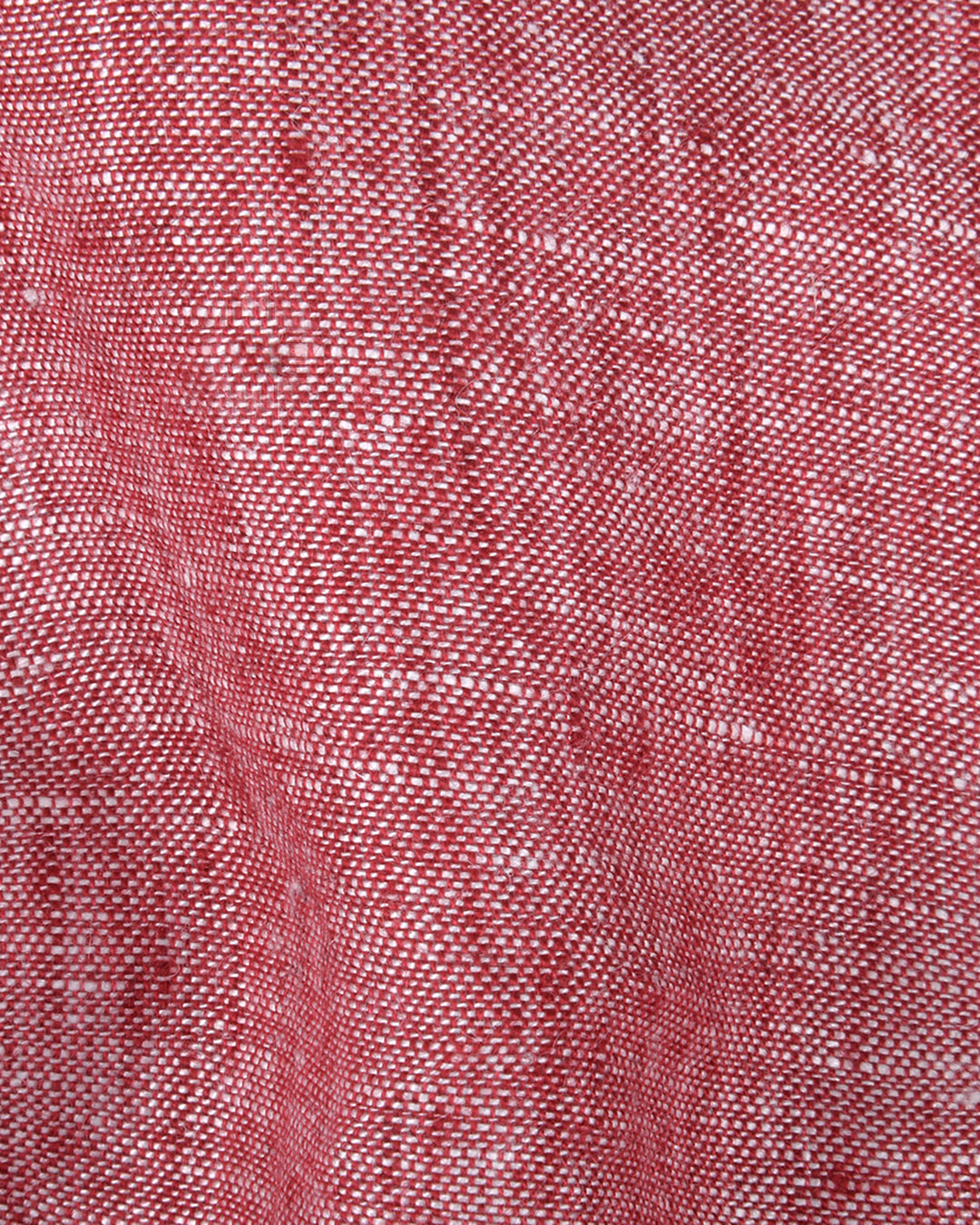 Close up of the custom linen shirt for men in red chambray by Luxire Clothing