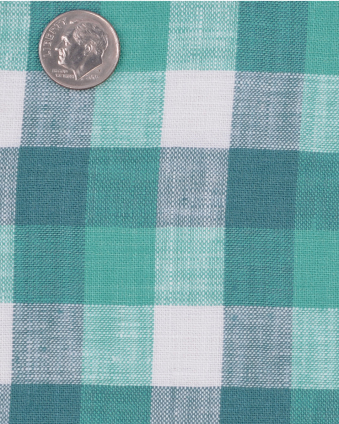 Close up of the custom linen shirt for men in shades of green by Luxire Clothing 2