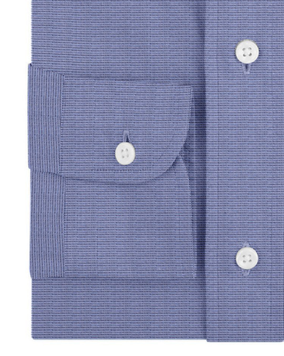 Cuff of the custom linen shirt for men in mid blue chambray by Luxire Clothing