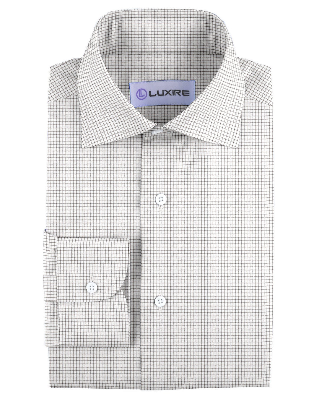Front of the custom linen shirt for men in olive green graph by Luxire Clothing