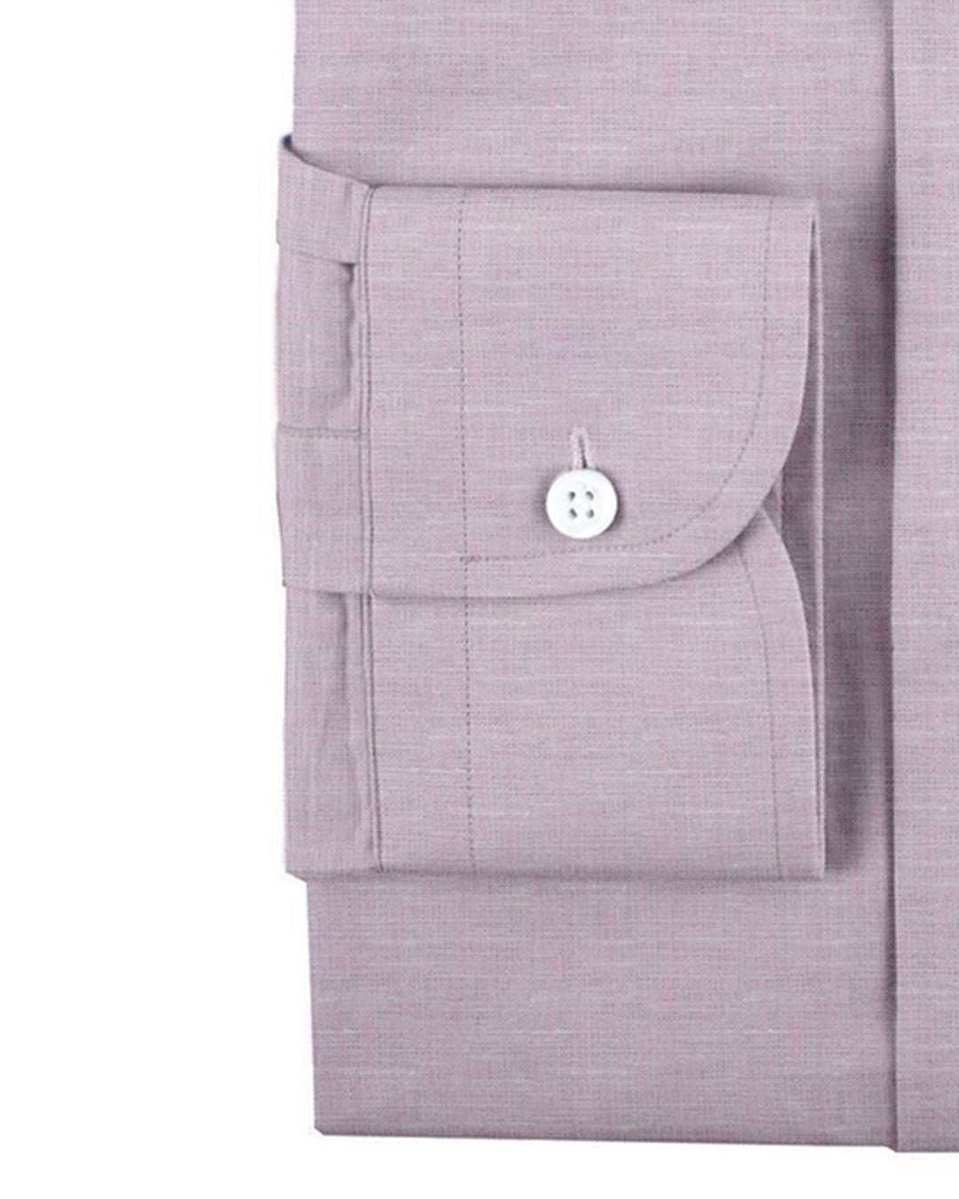 Cuff of the custom linen shirt for men in pale pink by Luxire Clothing