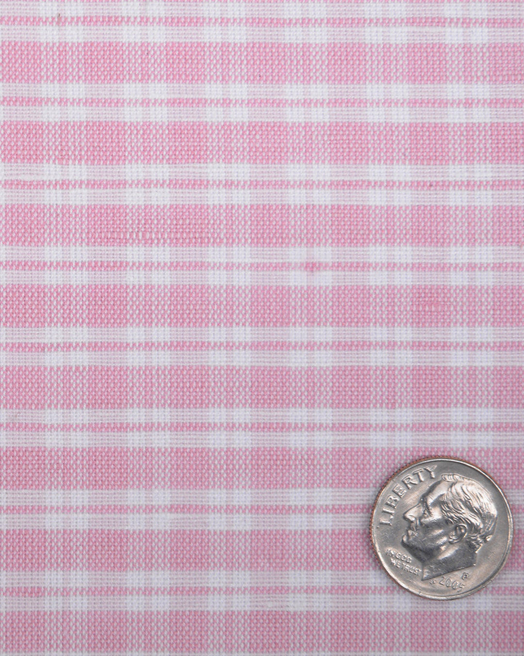 Close up of the custom linen shirt for men in white with light pink checks by Luxire Clothing 2