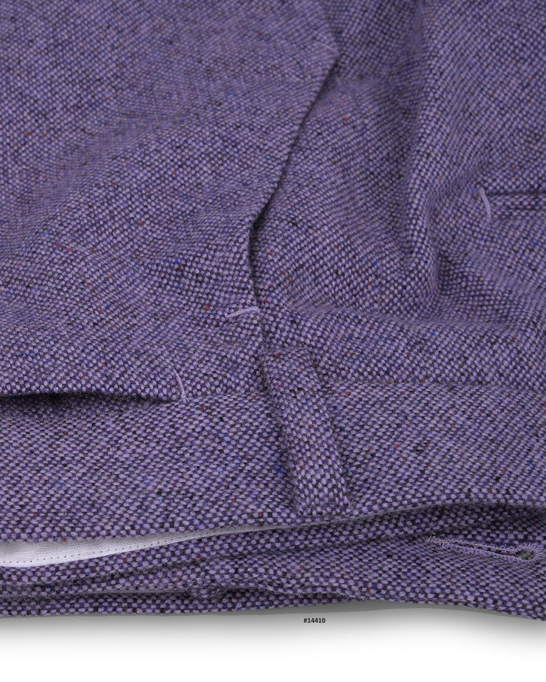 Holland & Sherry Tweed Wool Multicolor Purple With Light Purple With Red Point Tweed