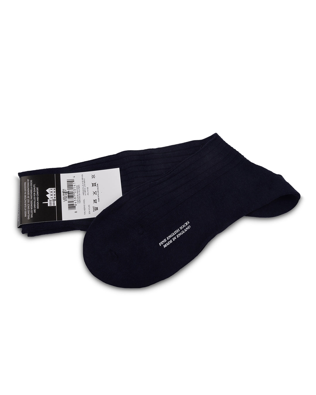 Pantherella LABURNUM Merino Rib - Navy