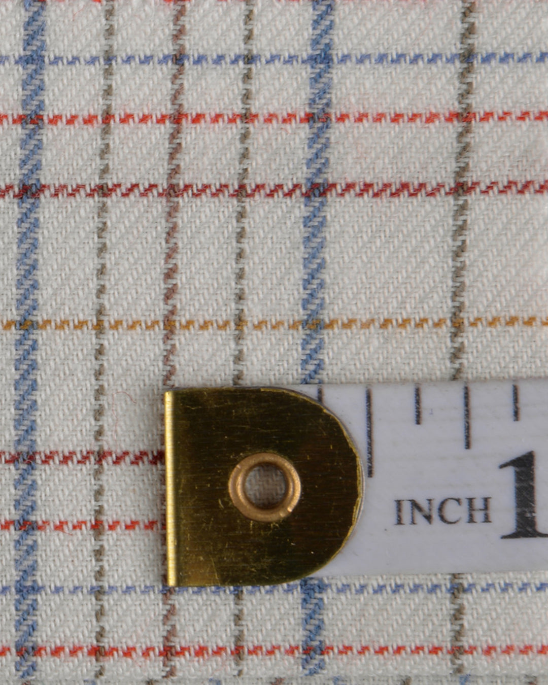 Cashmerello Alumo: Off White Bright Red Tattersall