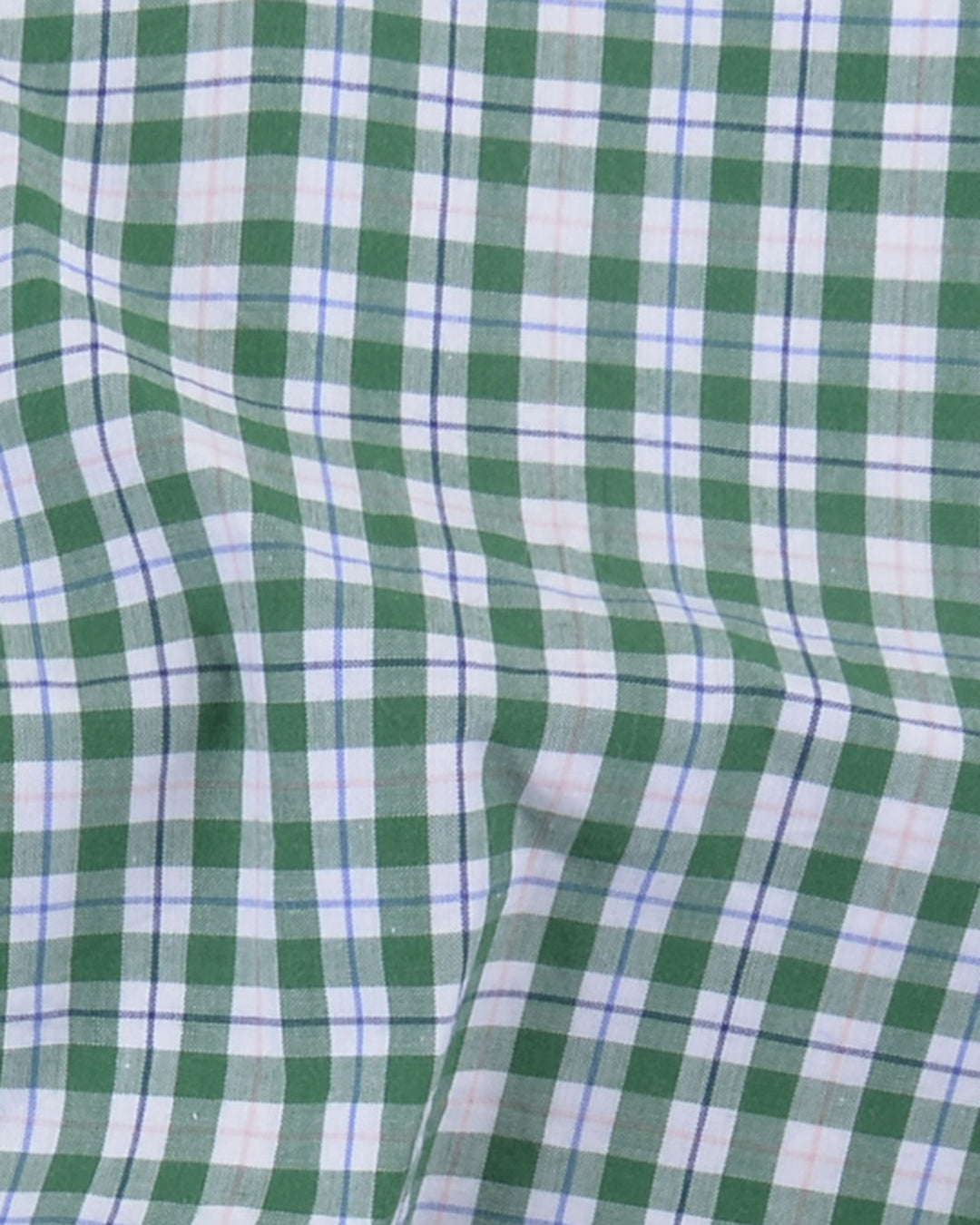 Classic Green Tattersall Checks On White