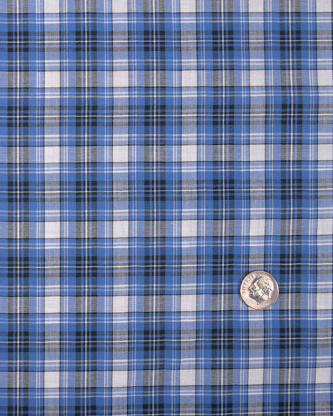 Blue Black White Madras Checks