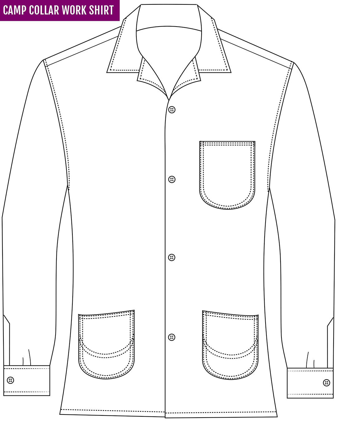 Dugdale Light Blue Windowpane Tweed Work Shirt