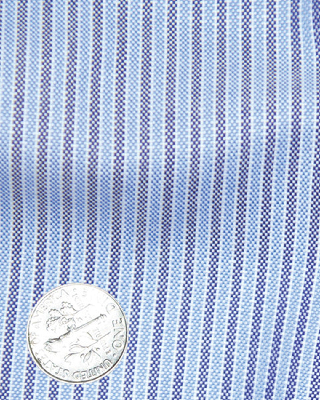 Navy Blue Stripes on White