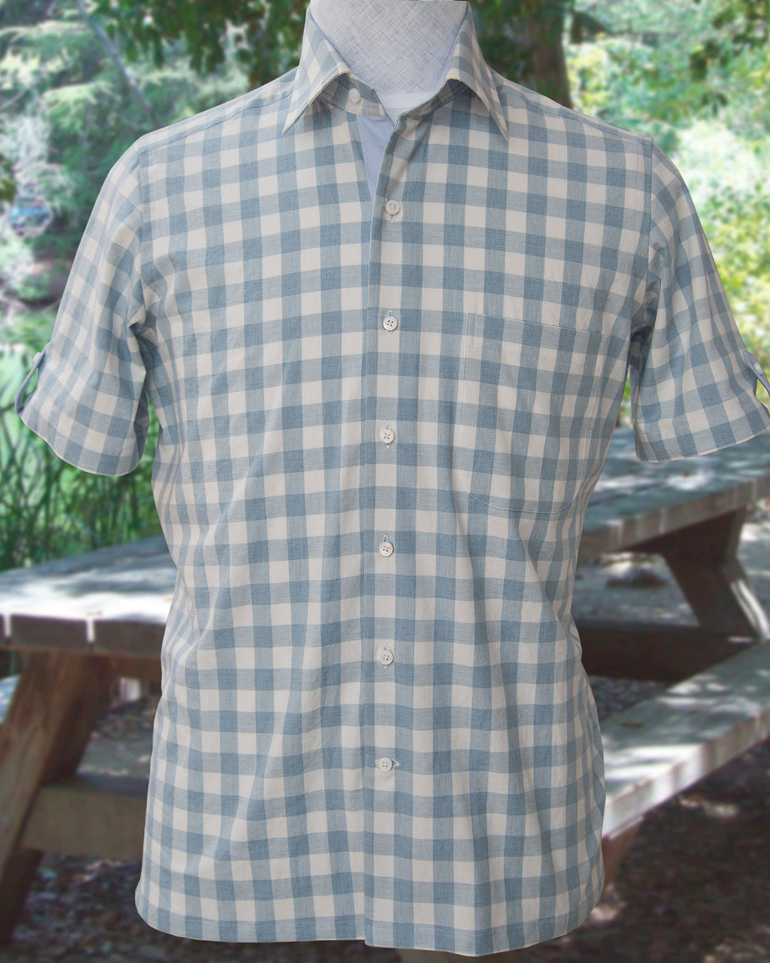 Washed Indigo Cream Gingham