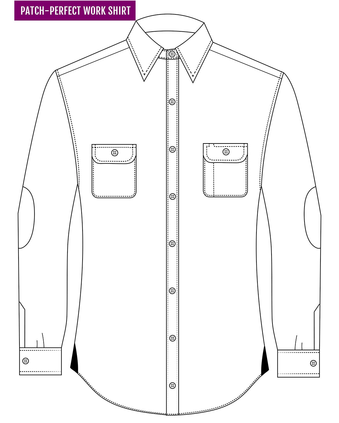 Red White on Navy Tattersall Twill Flannel Work Shirt