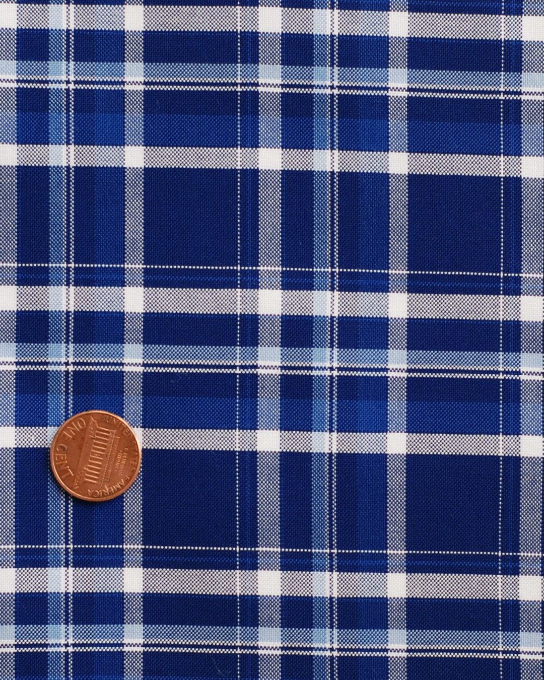 Easy-to-Iron Blue White Checks