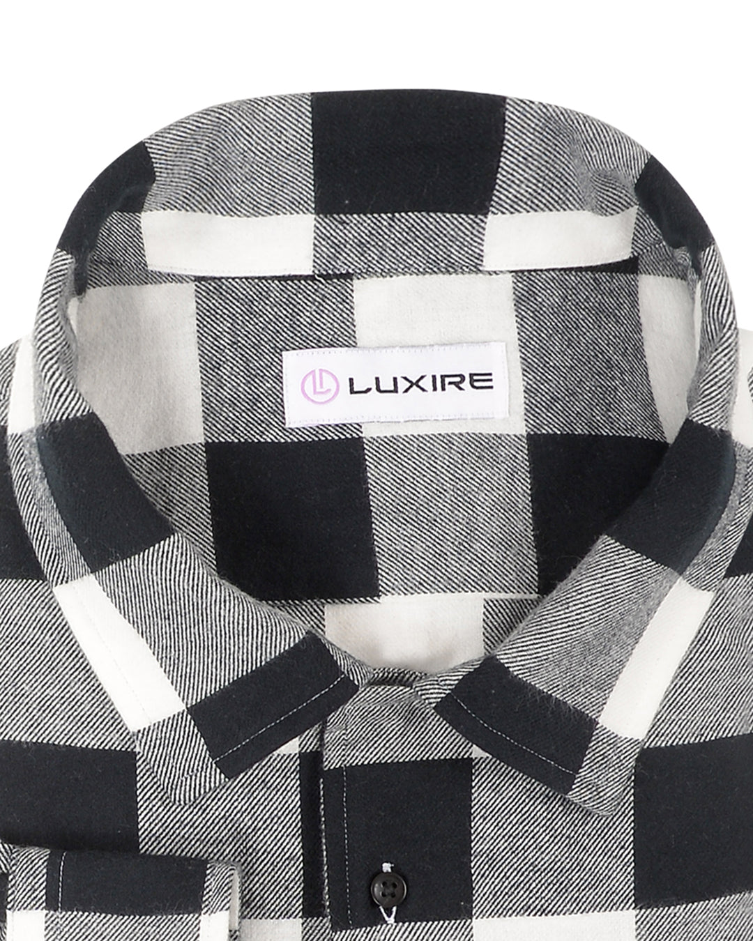 Strong Twill Black on White Checks