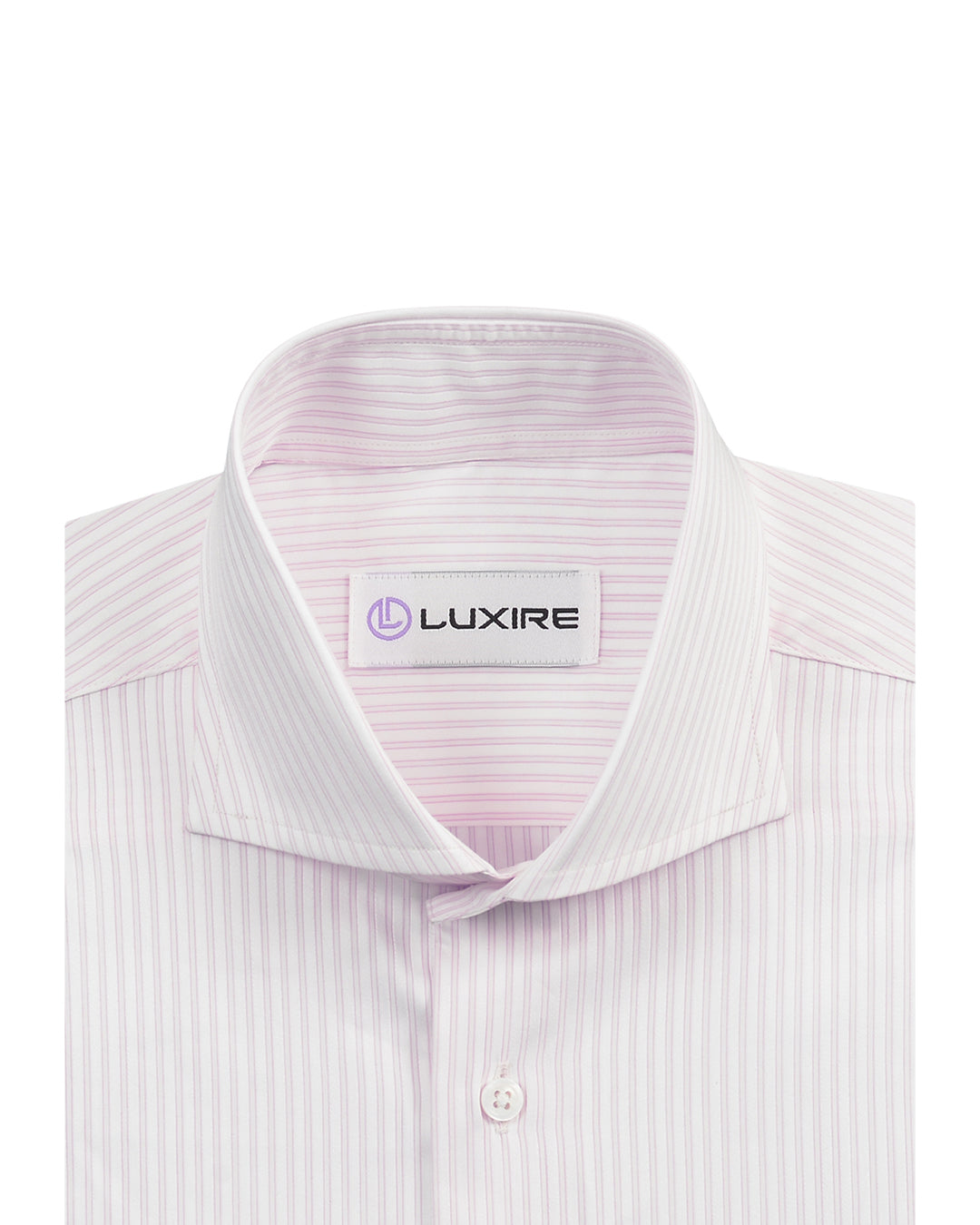 Pink Pin Stripes With White Dobby: Natural Wrinkle Free