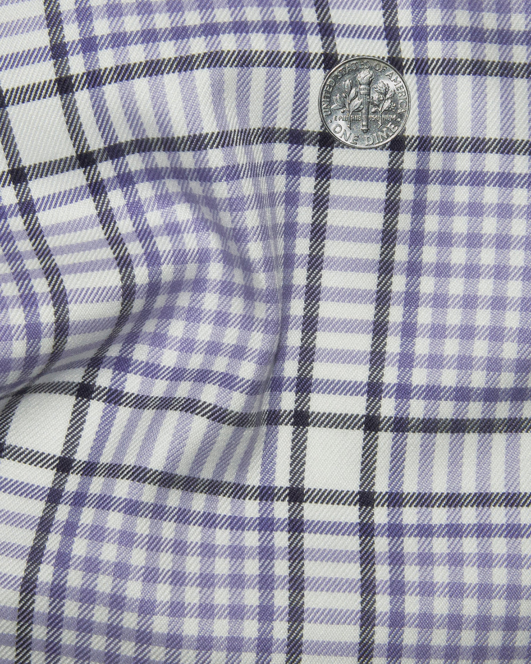 Purple Black Tattersall Twill