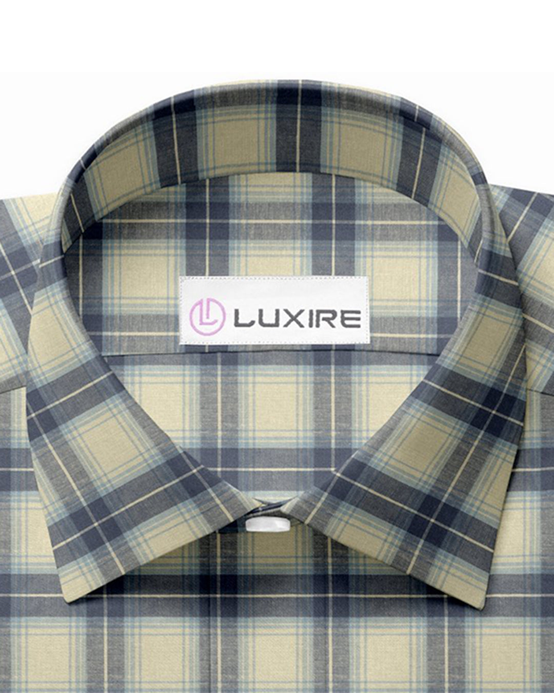 Ecru Grey Light Plaid