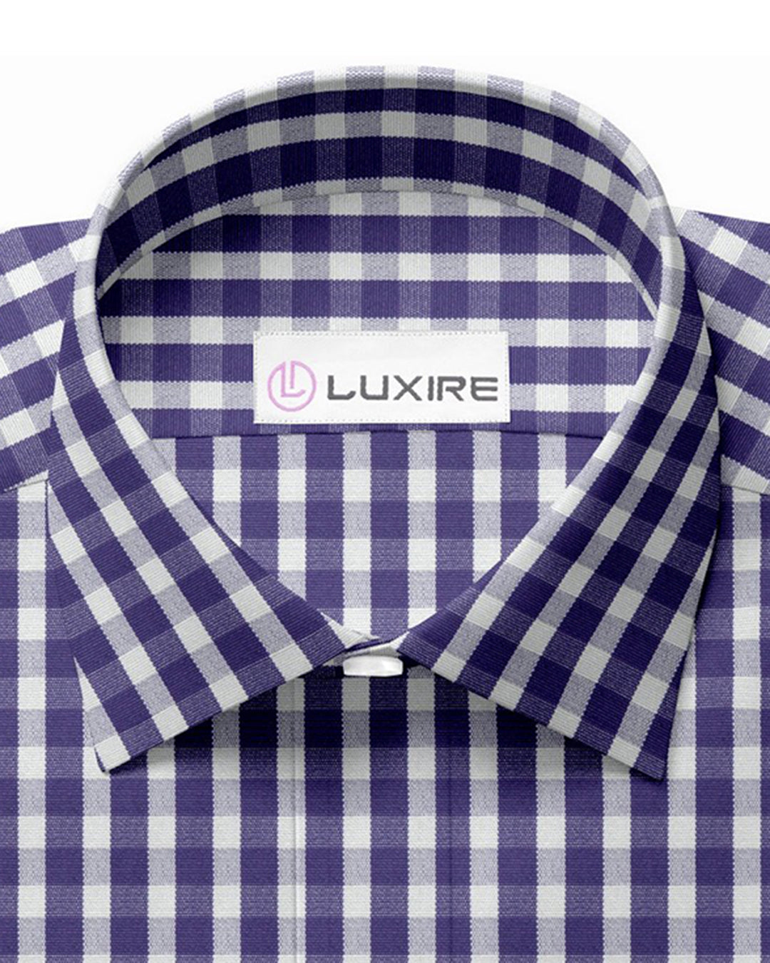 Purple White Gingham