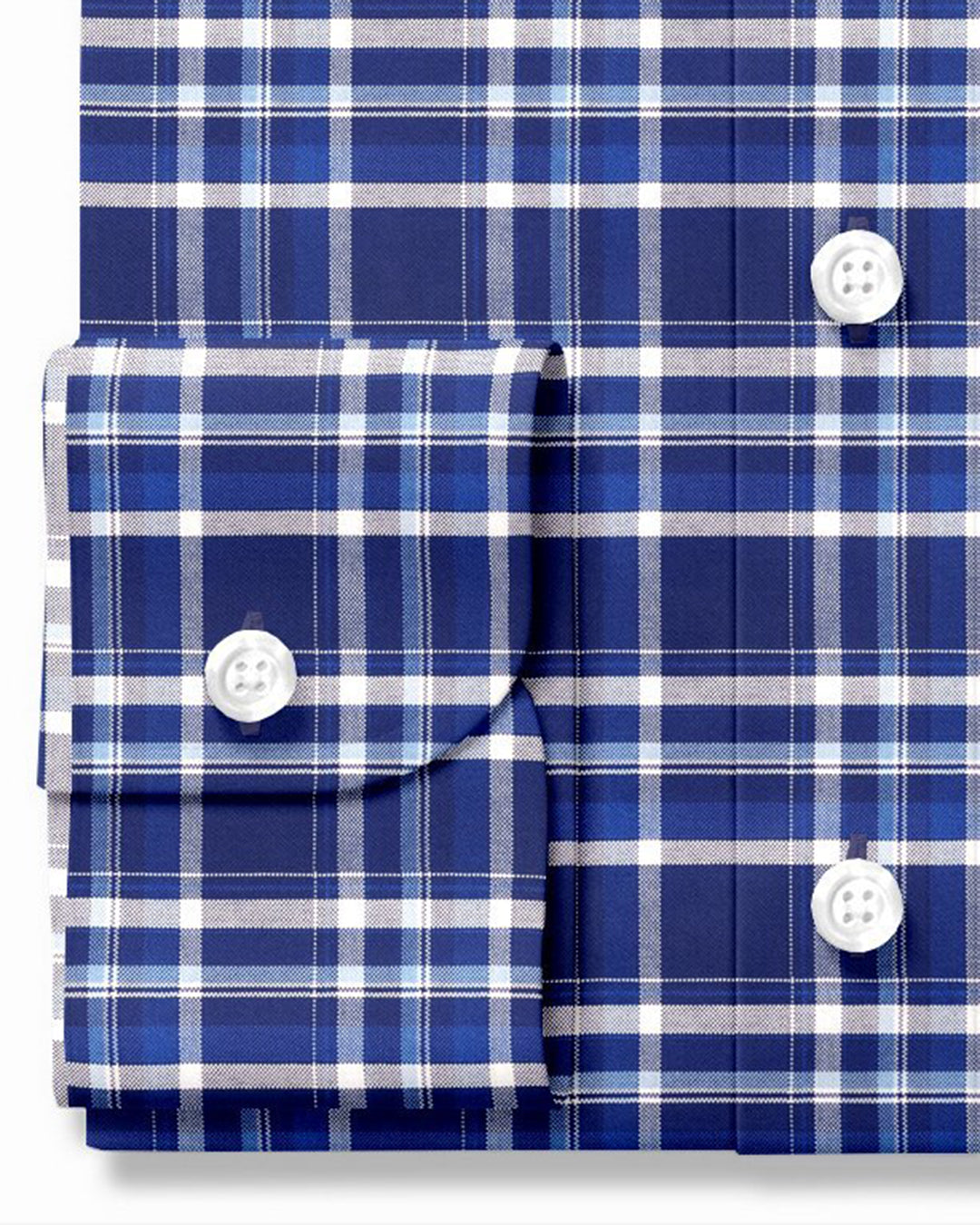 Easy-to-Iron Blue White Checks