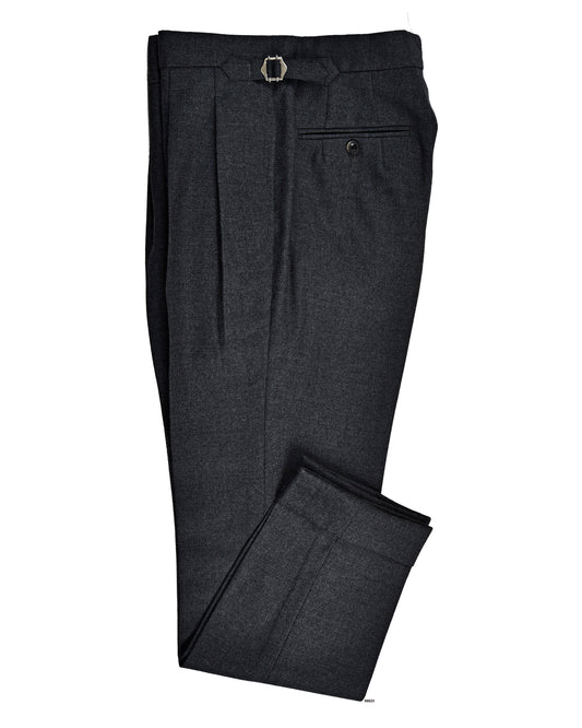 Dugdale Grey Wool Flannel Dress Pant