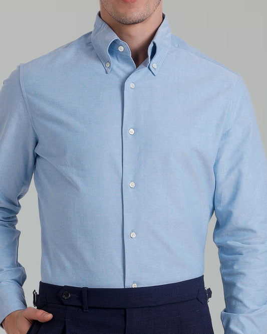 Classic Aqua Blue Oxford Shirt