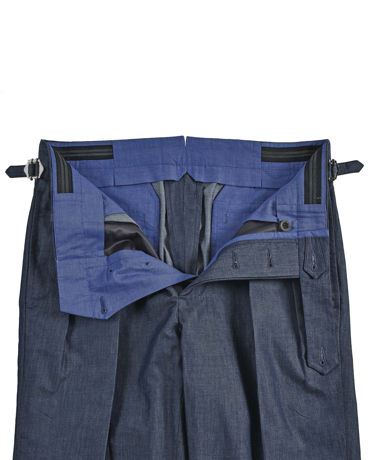 Navy Chambray Pant - 4