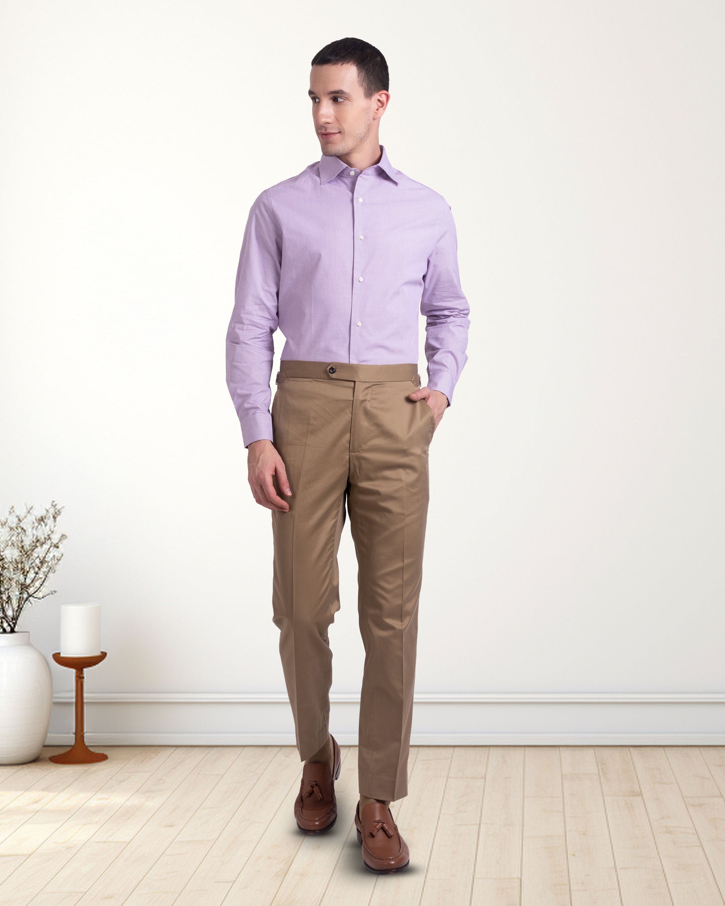 Mauve Gingham Checks Shirt