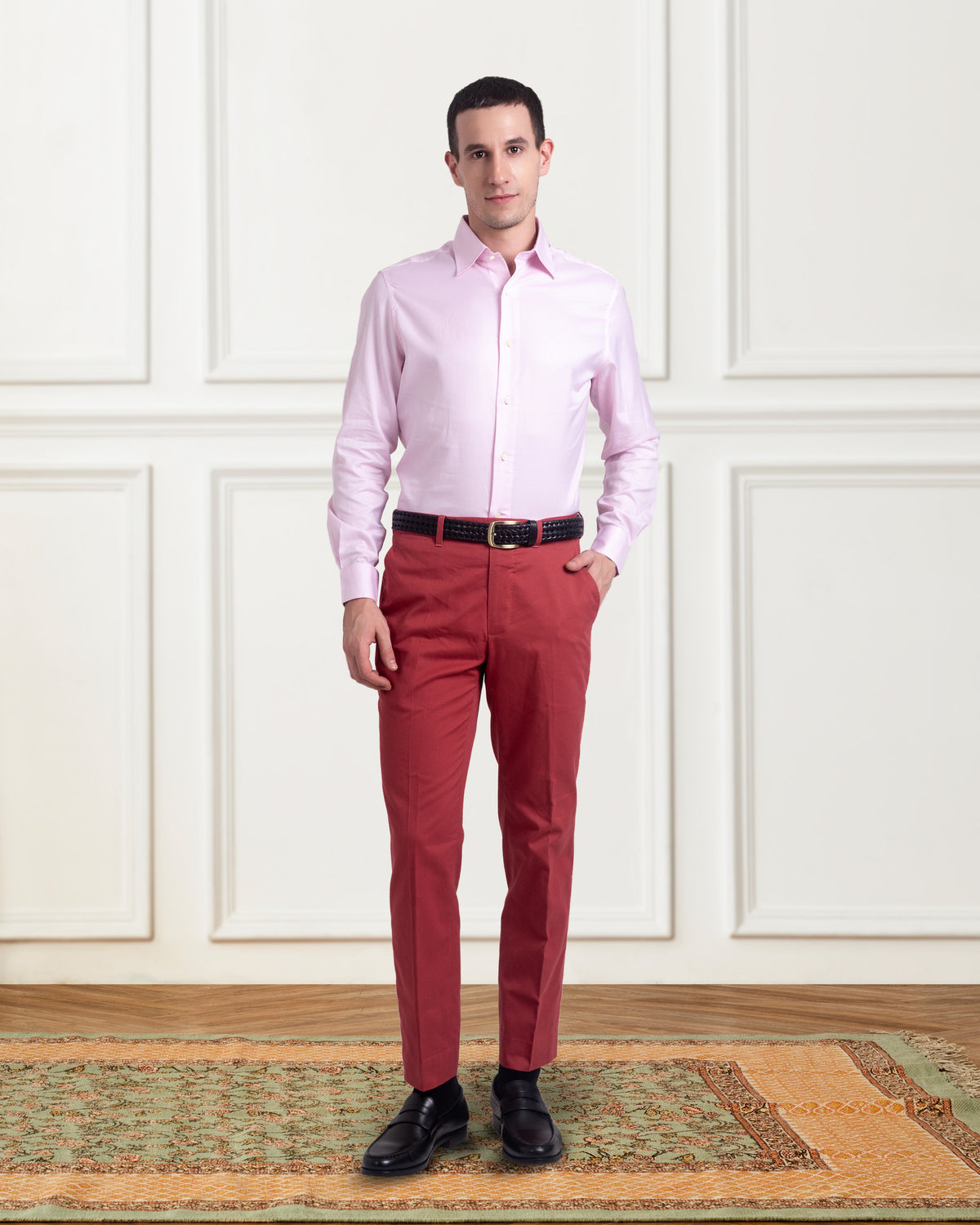 Pale Pink Twill Shirt - 3