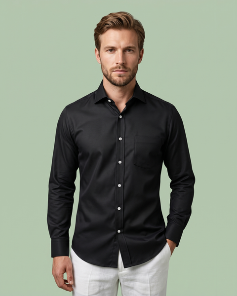 Getzner Black Royal Oxford Shirt