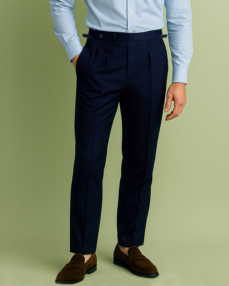 Vitale Barberis Canonico - 120s 2 Ply Navy Pant - 1