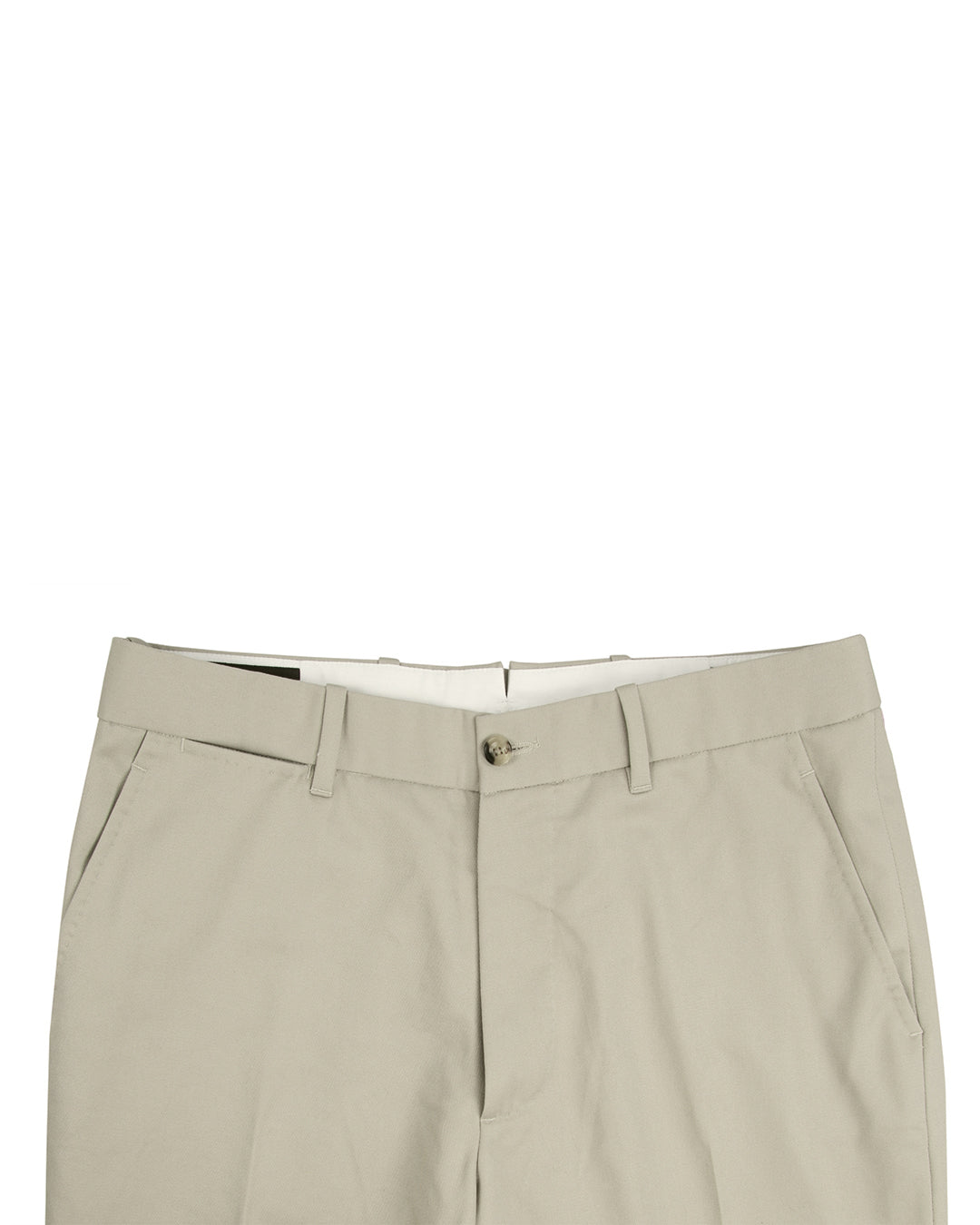 Stone Khaki Grey Soft Twill Chino