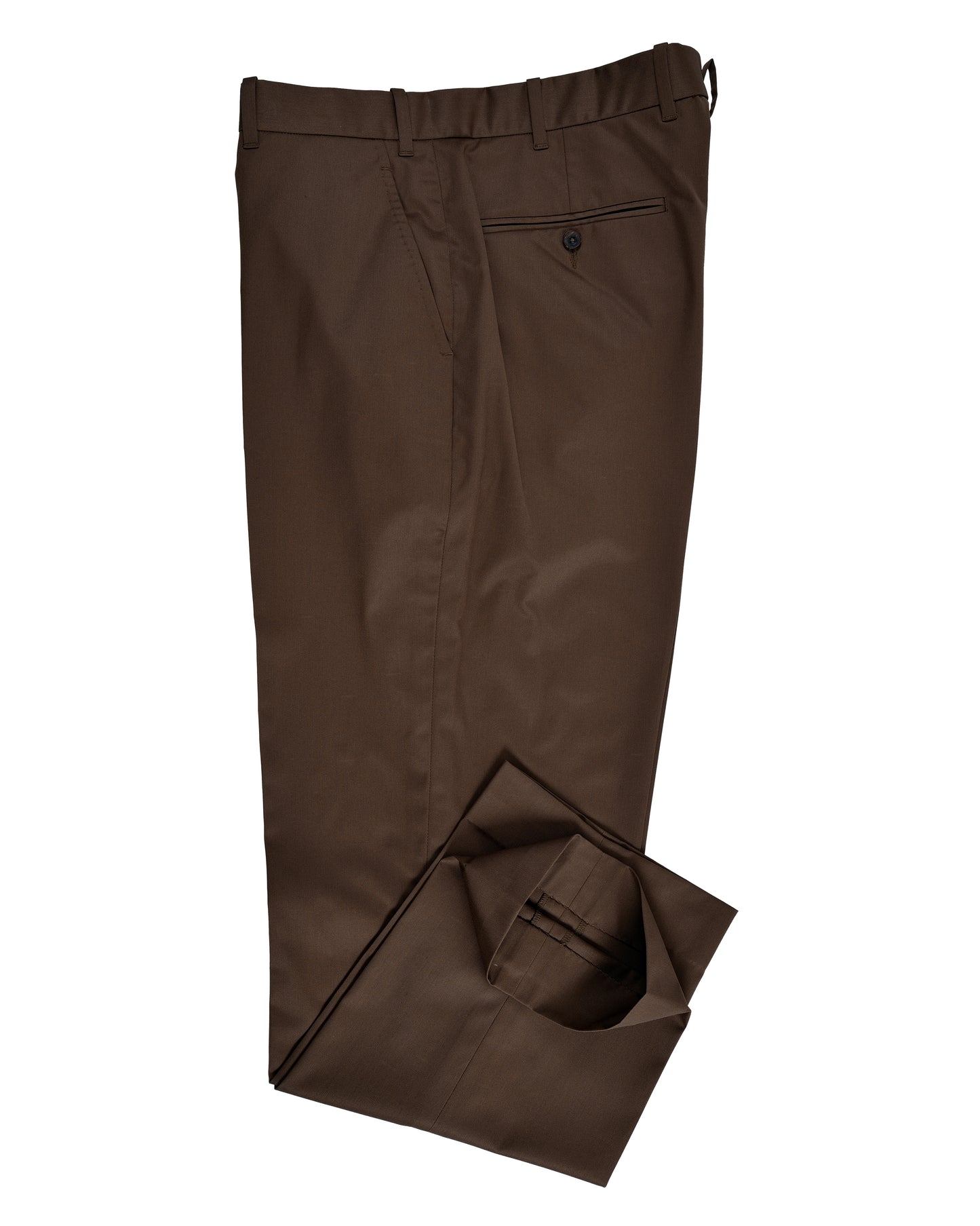 Coffee Cotton Twill Pant