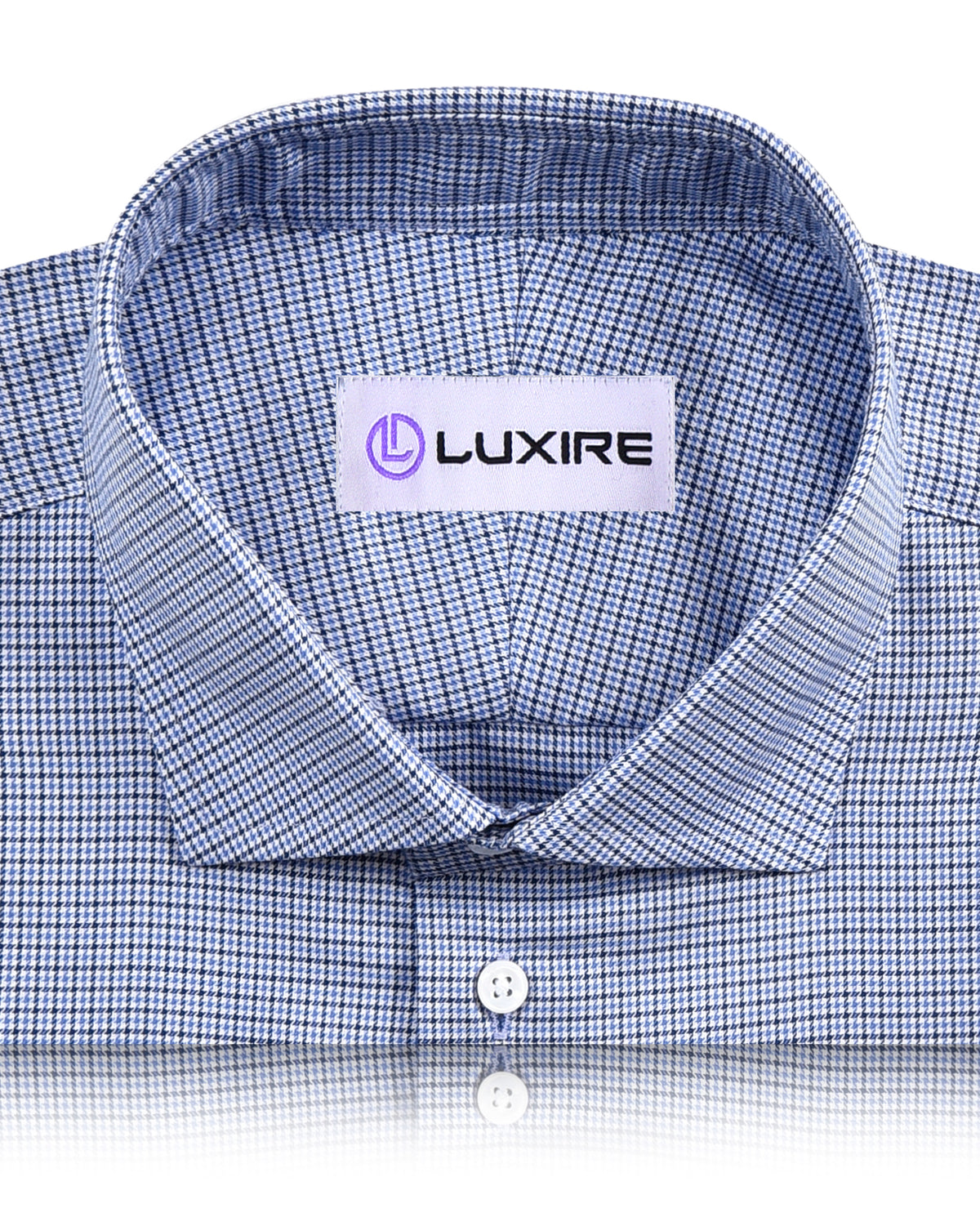 Blue White Micro Houndstooth Shirt - 2