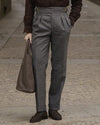 Gurkha Pant in Dugdale Dark Grey Wool Flannel