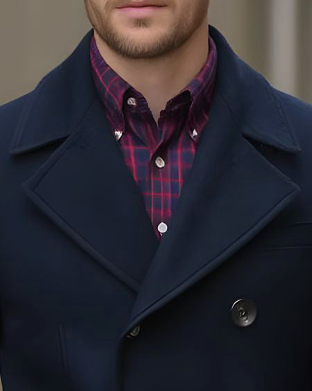 Dugdale Wool Peacoat - Navy - 2