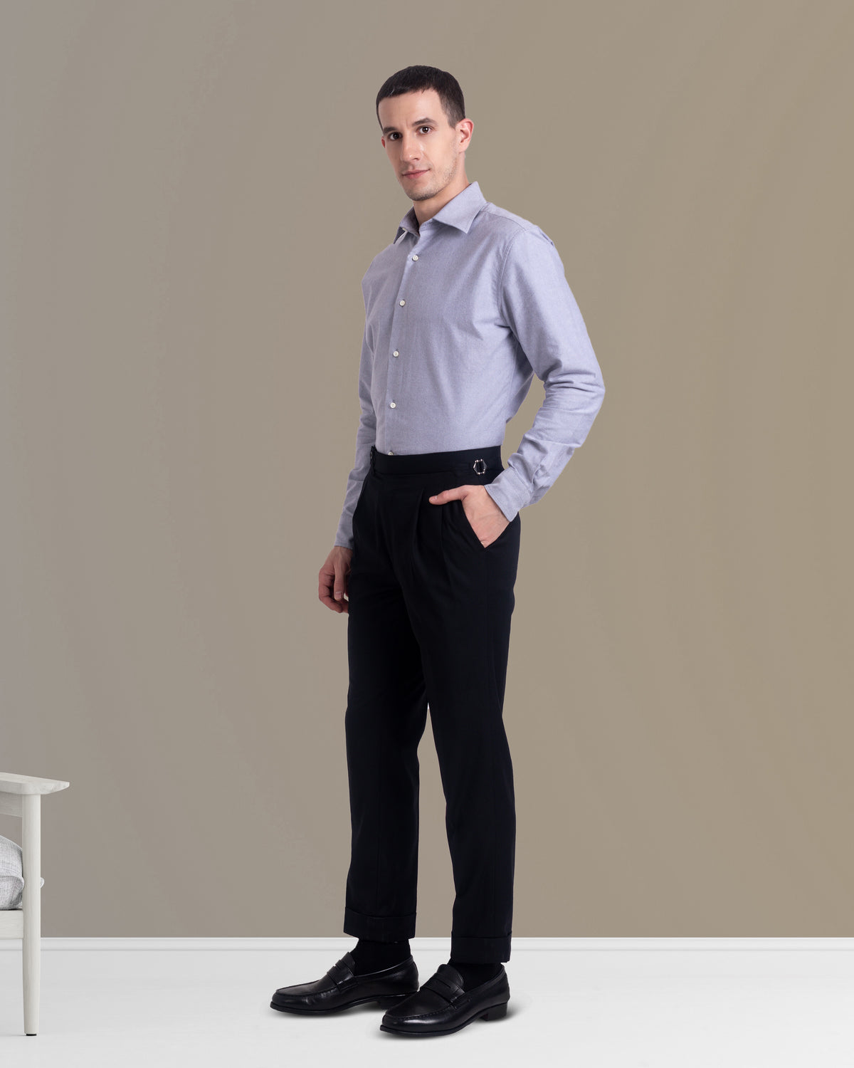 Light Blue Brushed Oxford - 5