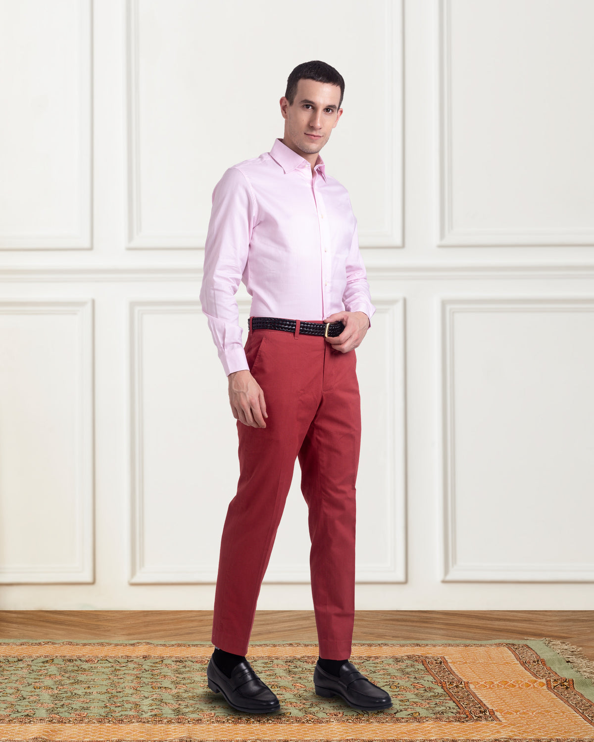 Pale Pink Twill Shirt - 5