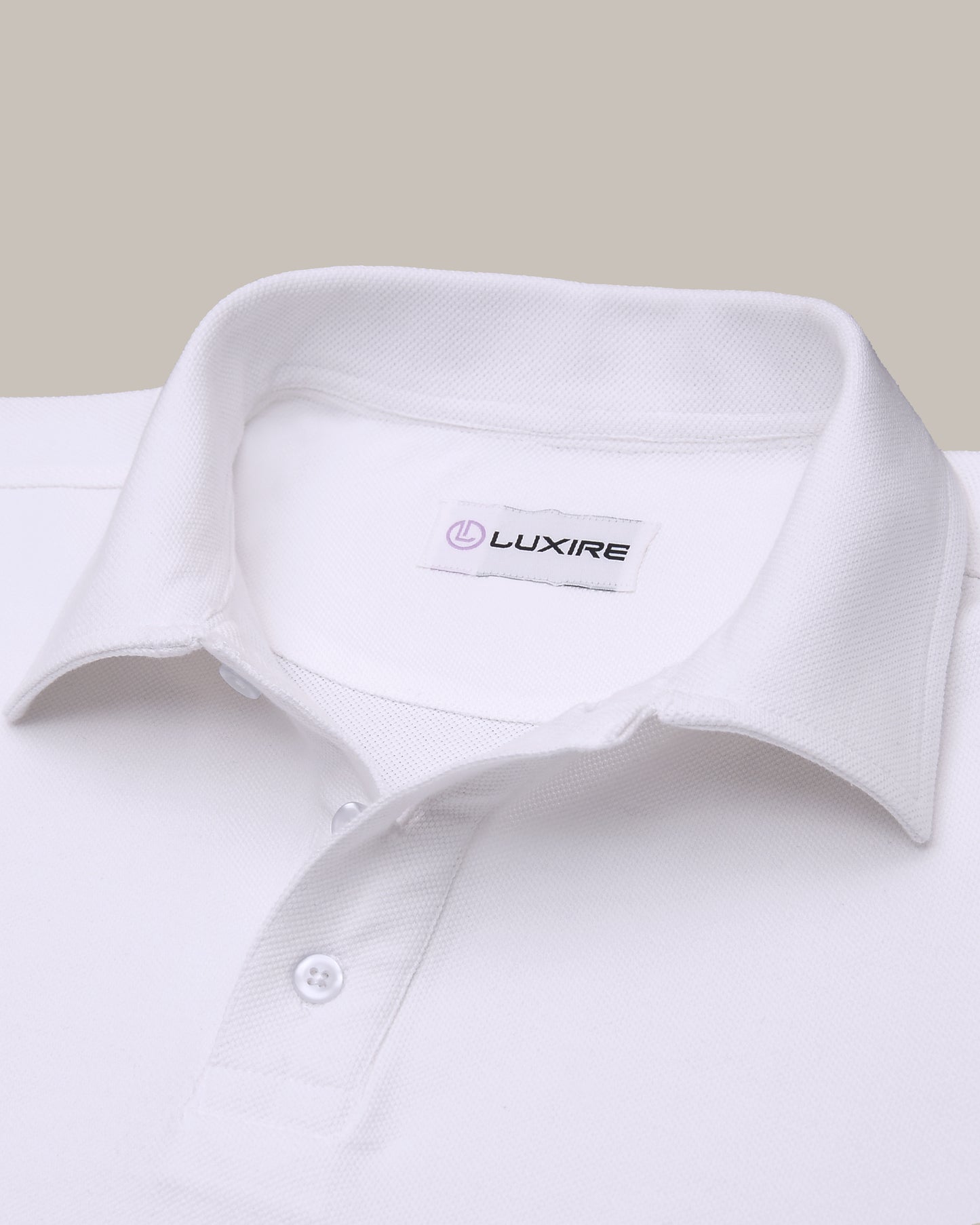 EZS Aria White Long Sleeve Polo