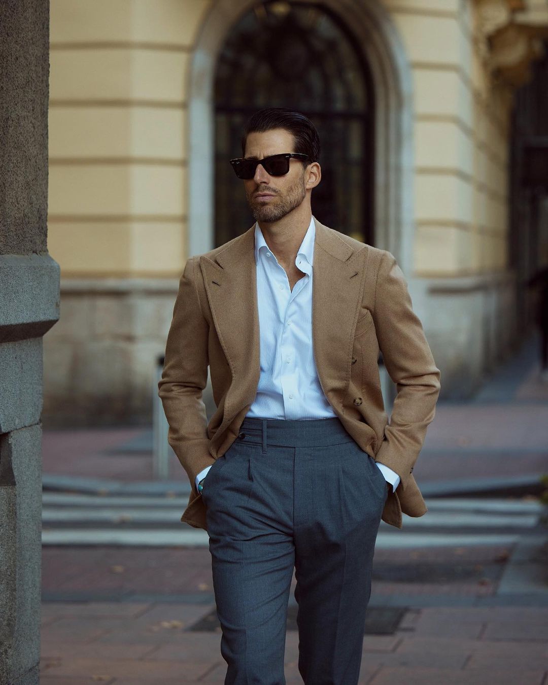 Monti White Self Stripes Business Shirt - 6
