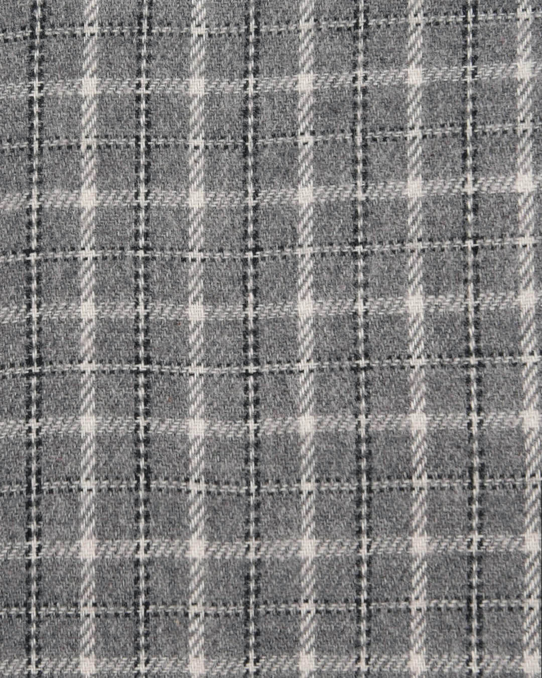 Grey White Tattersall Flannel