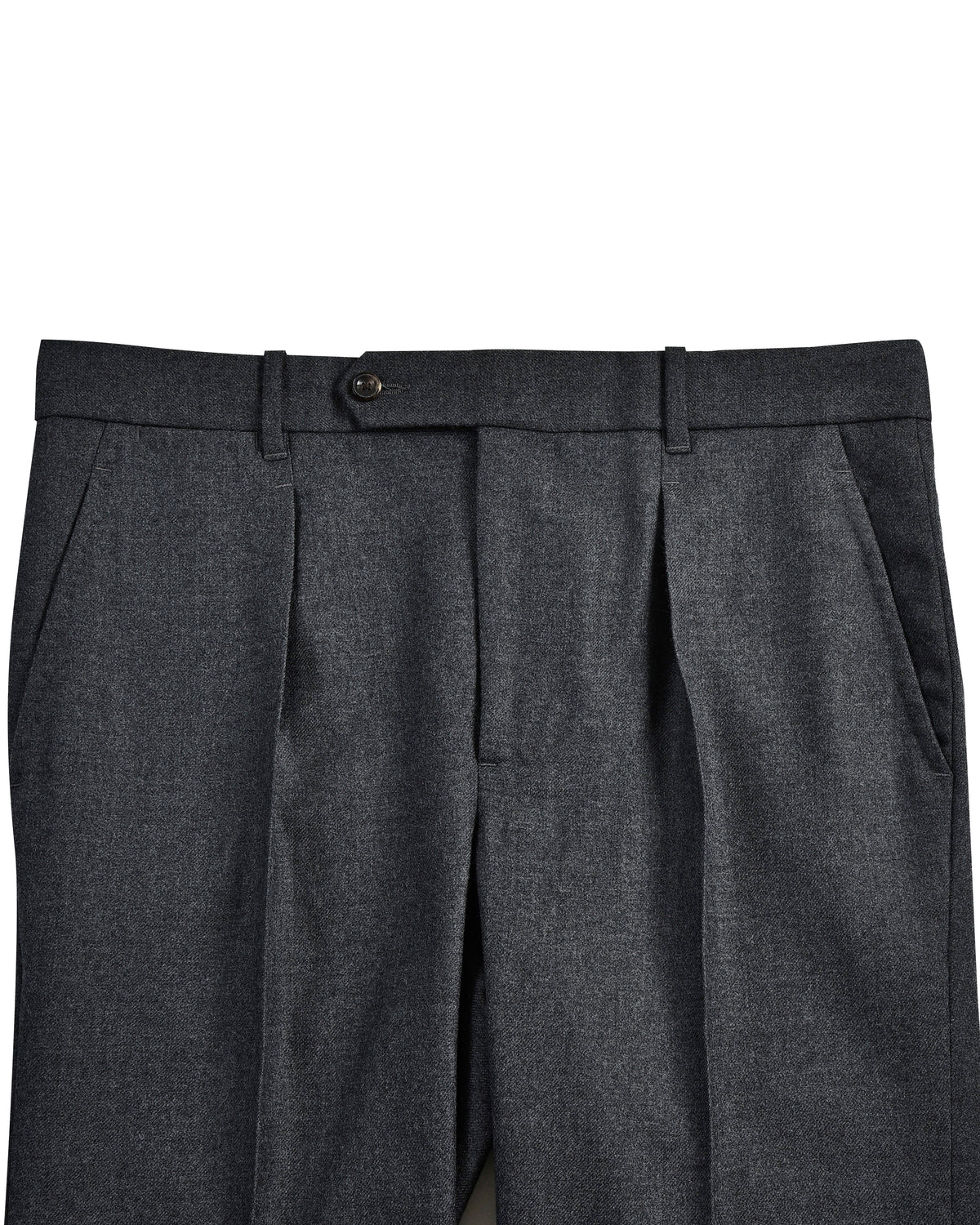 Dugdale Dark Grey Wool Flannel Pant - 3
