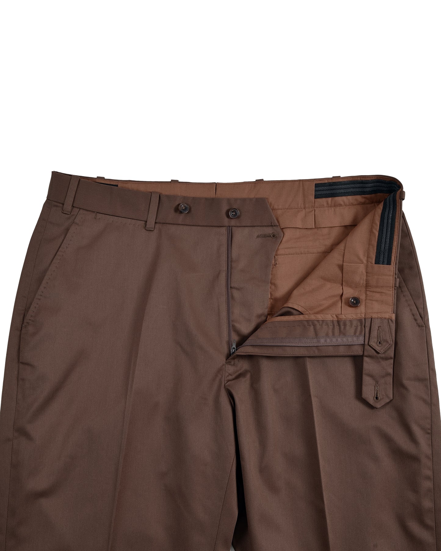 Coffee Cotton Twill Pant