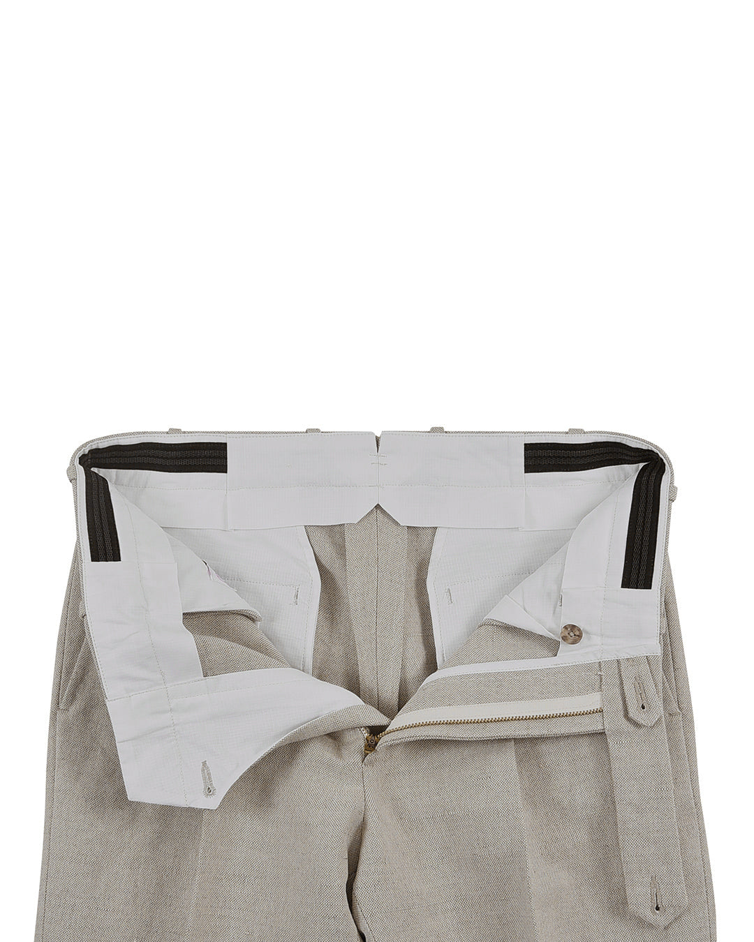 Linen Cotton Canvas: Jute Brown High Waisted Pant