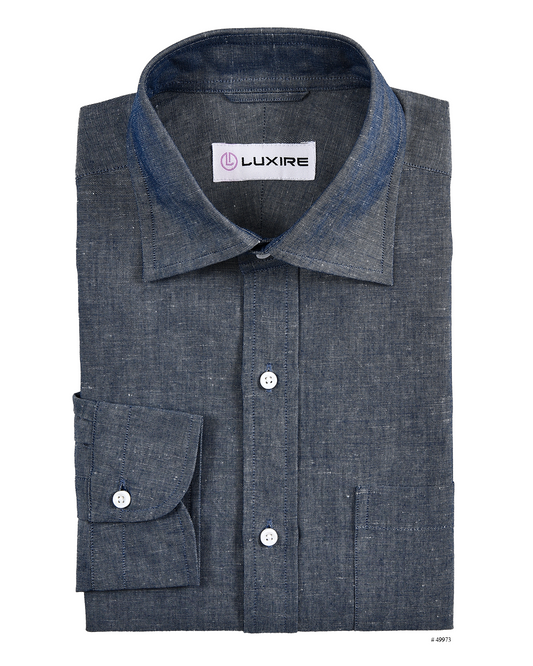 Washed Indigo Linen Chambray